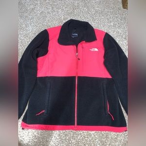The North Face Women's L Denali Fleece Zip up Jacket Hot Pink/Black